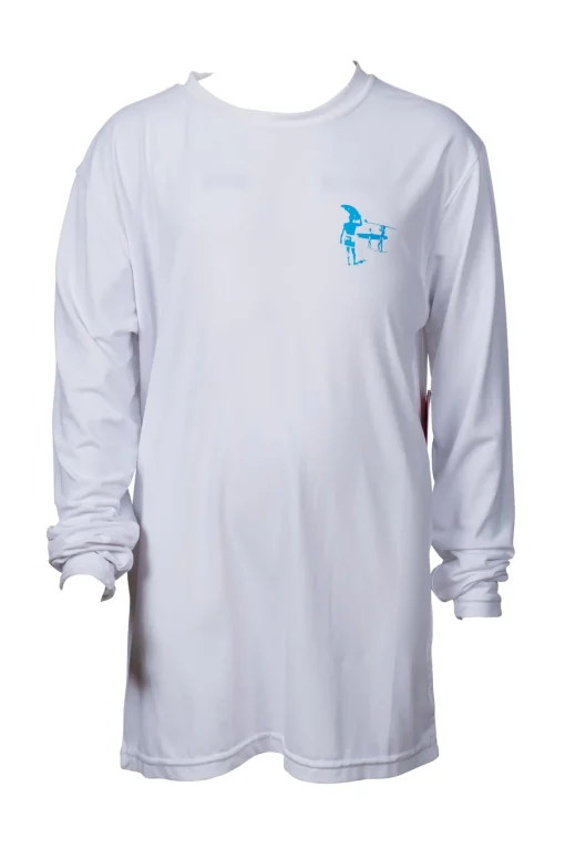 BOYS FLAMINGO LONG SLEEVE SUNSHIRT - WHITE