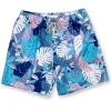 BOYS SWIM SHORTS W/ PALM LEAF PRINT - LIGHT PURPLE