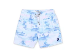 BOYS SWIM SHORTS W/ SCENIC PRINT - MULTI