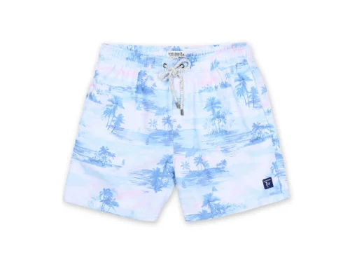 BOYS SWIM SHORTS W/ SCENIC PRINT - MULTI