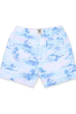 BOYS SWIM SHORTS W/ SCENIC PRINT - MULTI