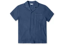 Mens Lightweight Basket Weave Camp Shirt