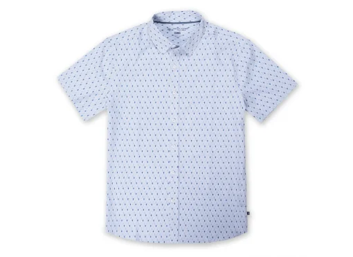 Mens Performance Printed 4-Way Stretch Button Down