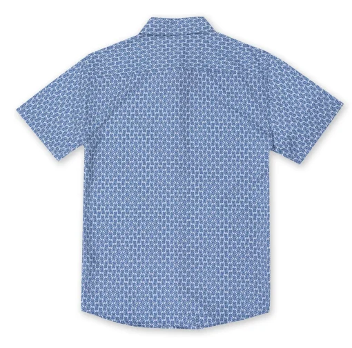 Mens Performance Printed 4-Way Stretch Button Down