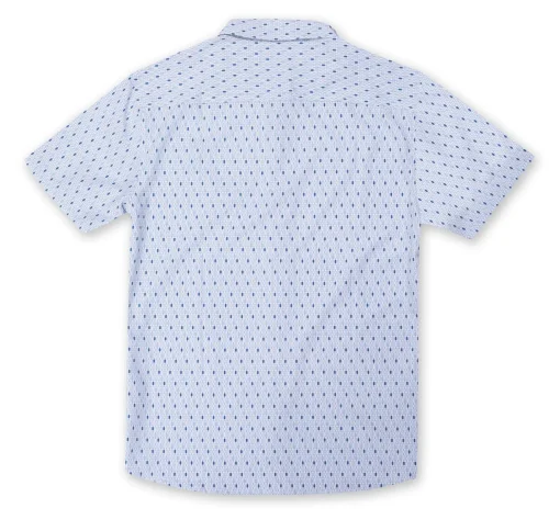 Mens Performance Printed 4-Way Stretch Button Down