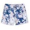 Mens Printed Swim Shorts - Navy
