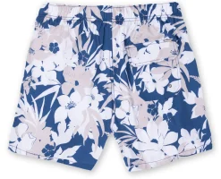 Mens Printed Swim Shorts - Navy