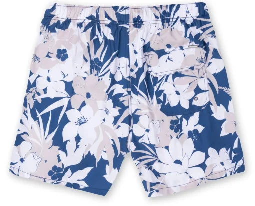 Mens Printed Swim Shorts - Navy