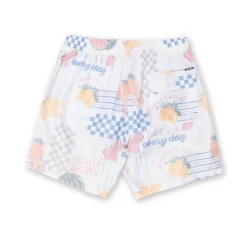 Mens Printed Swim Shorts - Ivory