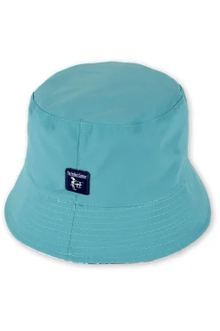 MENS REVERSIBLE BUCKET HAT - FLORAL/TEAL