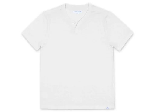 Mens Short Sleeve Beach Notch Tee - White