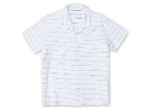 Mens Slub Terry Buttondown