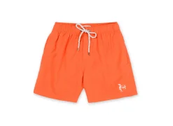 MENS SOLID SWIM SHORTS - ORANGE