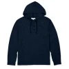 MENS SOLID TERRY HOODIE - NAVY
