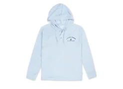 MENS SOLID TERRY HOODIE - LIGHT BLUE