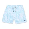 MENS SWIM SHORTS W/ BLOCK PINEAPPLE PRINT - AQUA