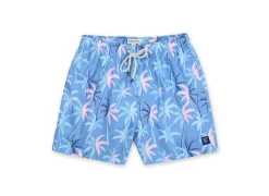 MENS SWIM SHORTS W/ PARTY PALM TREE PRINT - MULTI