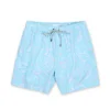 MENS SWIM SHORTS W/ TROPICAL FLAMINGO PRINT - MINT
