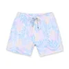 MENS SWIM SHORTS W/ TROPICAL PINEAPPLE PRINT - MULTI