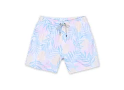 MENS SWIM SHORTS W/ TROPICAL PINEAPPLE PRINT - MULTI