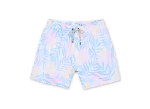 MENS SWIM SHORTS W/ TROPICAL PINEAPPLE PRINT - MULTI
