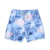 MENS SWIM SHORTS W/ VICE SCENIC PRINT - PURPLE